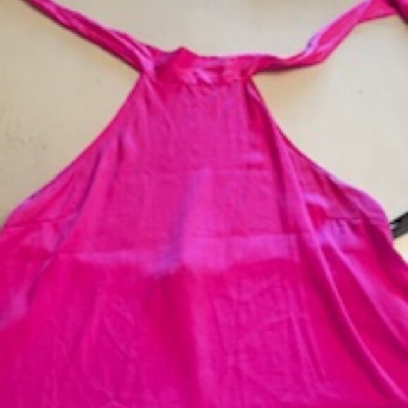 Hot Pink Tie Halter top (Backless) - Picture 1 of 3